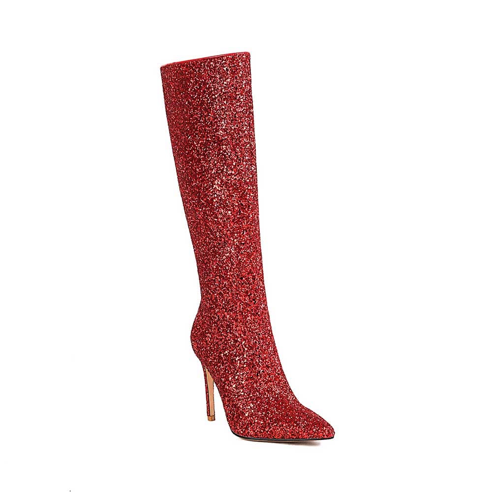 Women's Glitter Knee Hight Boots