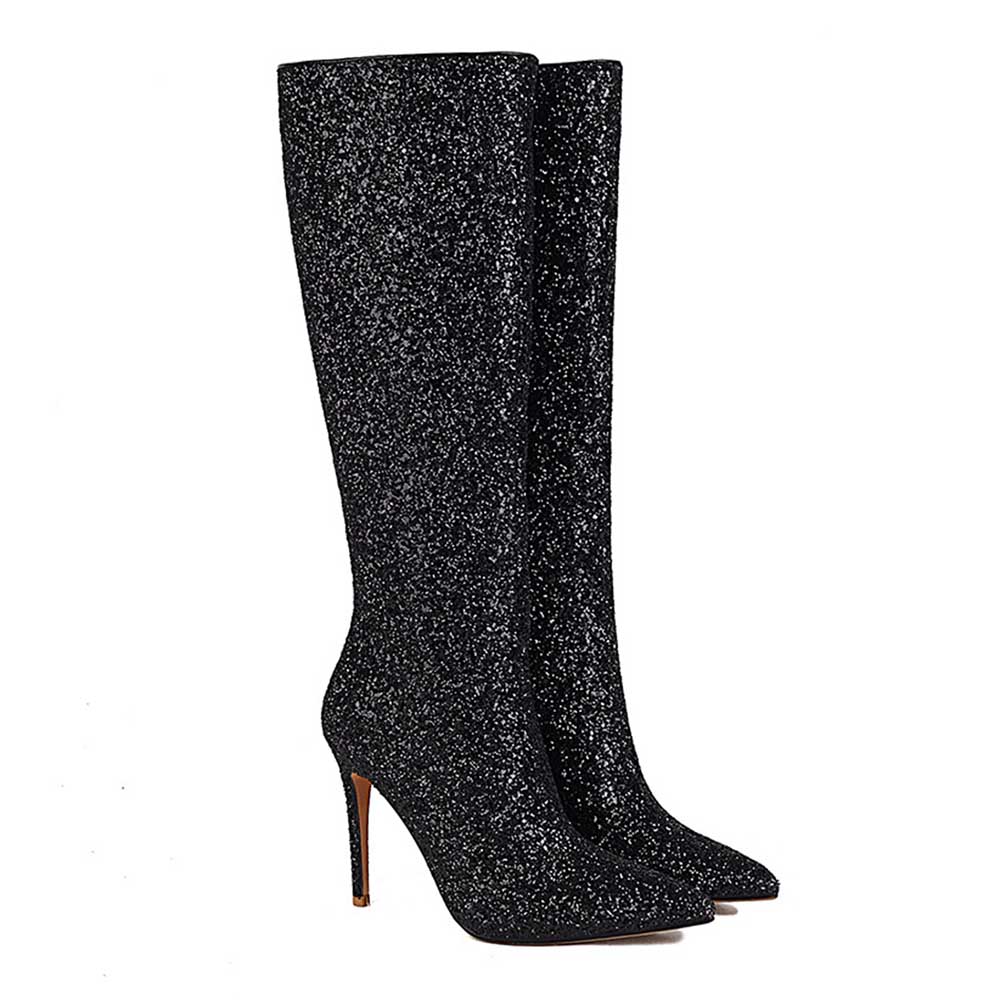 Women's Glitter Knee Hight Boots