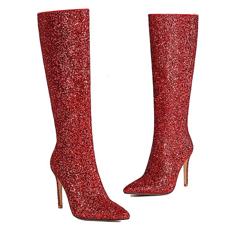 Women's Glitter Knee Hight Boots