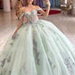 Off Shoulder Quinceanera Dresses Tulle Ball Gowns Lace Appliques Prom Dress