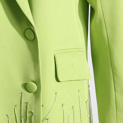Women's Coat Spliced Tassel Slimming Suit Jacket