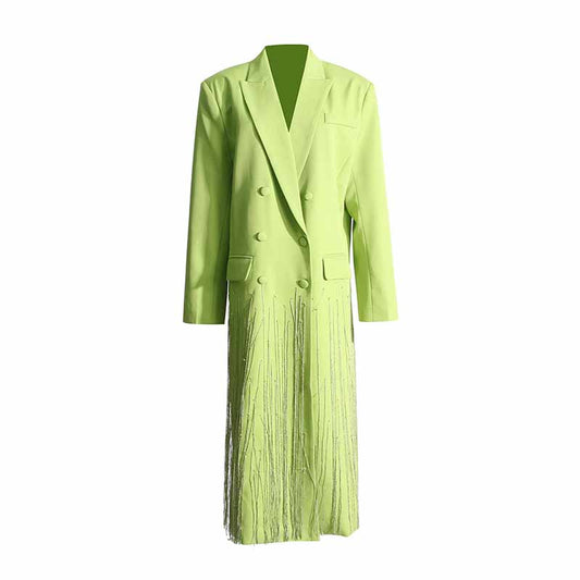 Women's Coat Spliced Tassel Slimming Suit Jacket