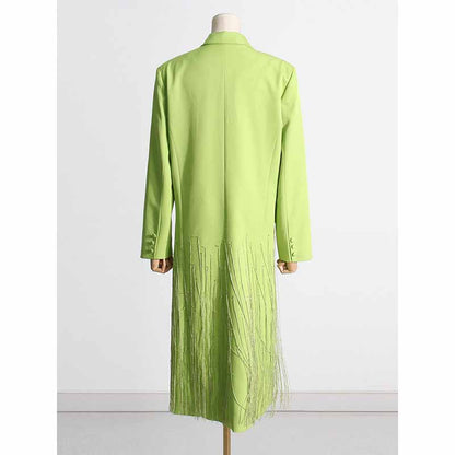 Women's Coat Spliced Tassel Slimming Suit Jacket