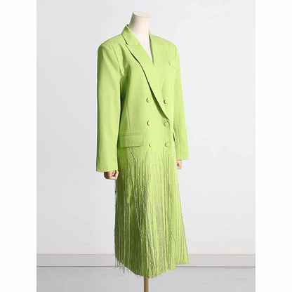 Women's Coat Spliced Tassel Slimming Suit Jacket