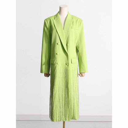 Women's Coat Spliced Tassel Slimming Suit Jacket
