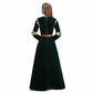 Halloween costumes cosplay dress dark green women's court dresses