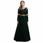 Halloween costumes cosplay dress dark green women's court dresses