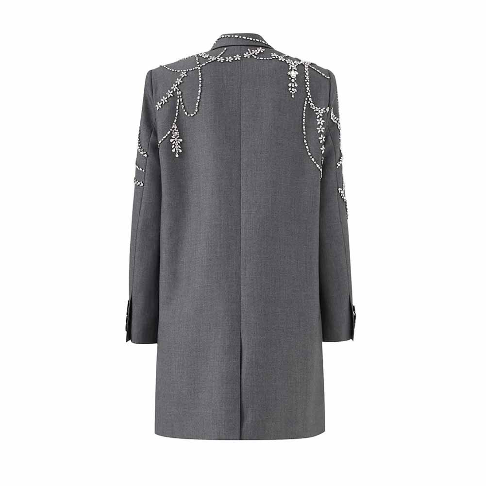 grey blazer dress women Buy Sosandar Grey Pinstripe Double Breasted Blazer Dress from Next USA