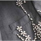 Women Grey Crystal Embellished Blazer Dress Formal Dress