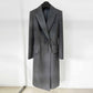 Women's Bow detail Wollen Coat Grey