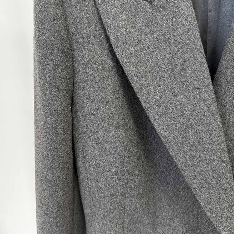 Women's Bow detail Wollen Coat Grey