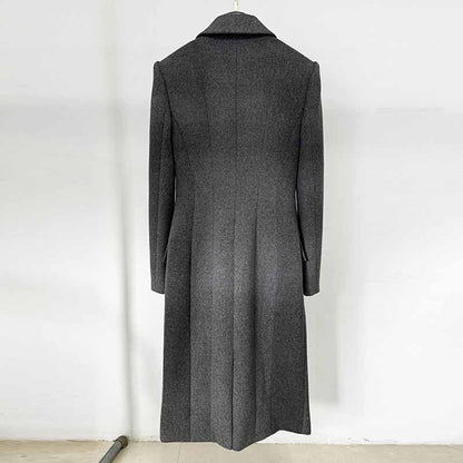 Women's Bow detail Wollen Coat Grey