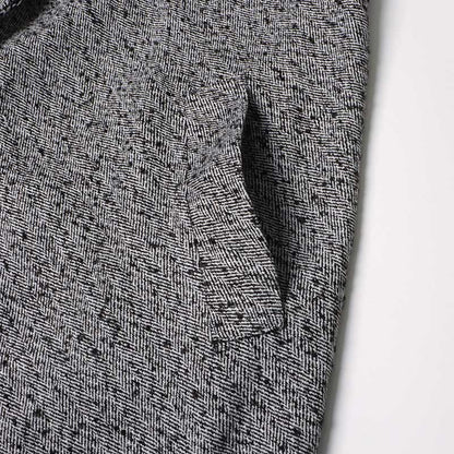 Scarf Trench Coat Lace-Up Grey Over-Size Long Coat