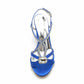 Women's Open Toe Heeled Sandals Beaded Satin Pump Party Prom Sandals