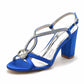Women's Open Toe Heeled Sandals Beaded Satin Pump Party Prom Sandals