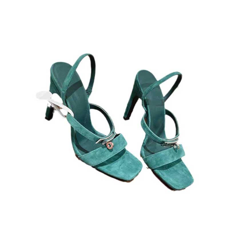 Women's Shoes Square Toe High Heeled Sandals