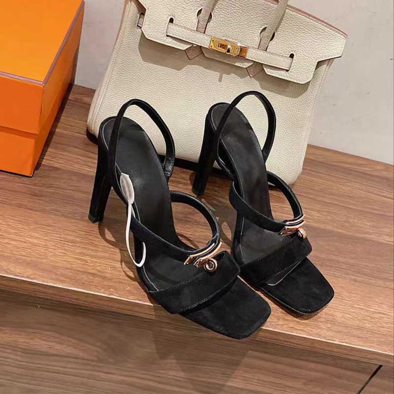 Women's Shoes Square Toe High Heeled Sandals