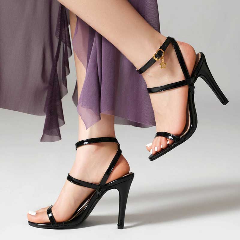 Women's High Heeled Sandals Open Toe Dress Ankle Strap Heels