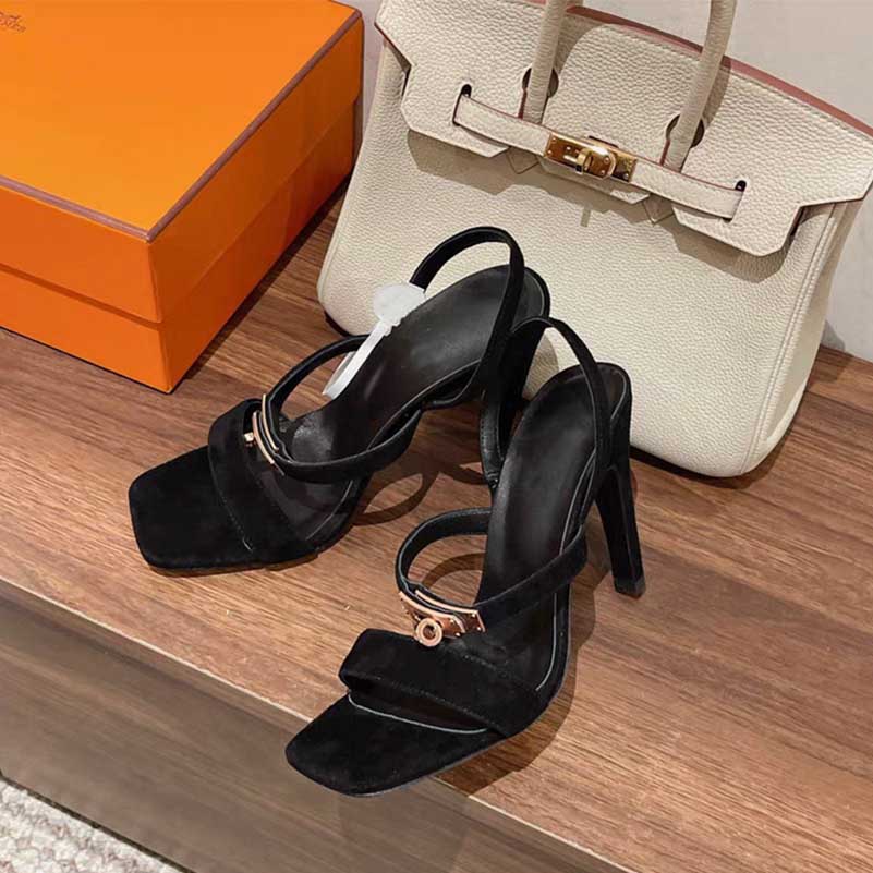 Women's Shoes Square Toe High Heeled Sandals