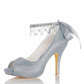 Ankle Strap Beaded Wedding Shoes Party Stiletto Party Heels