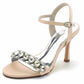 Women's Rhinestones Strappy High Heel Sandals Prom Heels