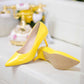 2.56 inches High Heels Faux Leather Shoes Party Dress Pumps