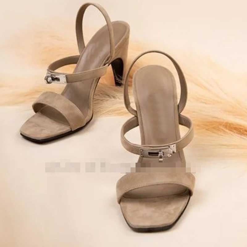 Women's Shoes Square Toe High Heeled Sandals