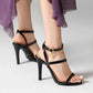 Women's High Heeled Sandals Open Toe Dress Ankle Strap Heels