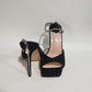 Women Crystal Ankle Strap High Heeled Pumps