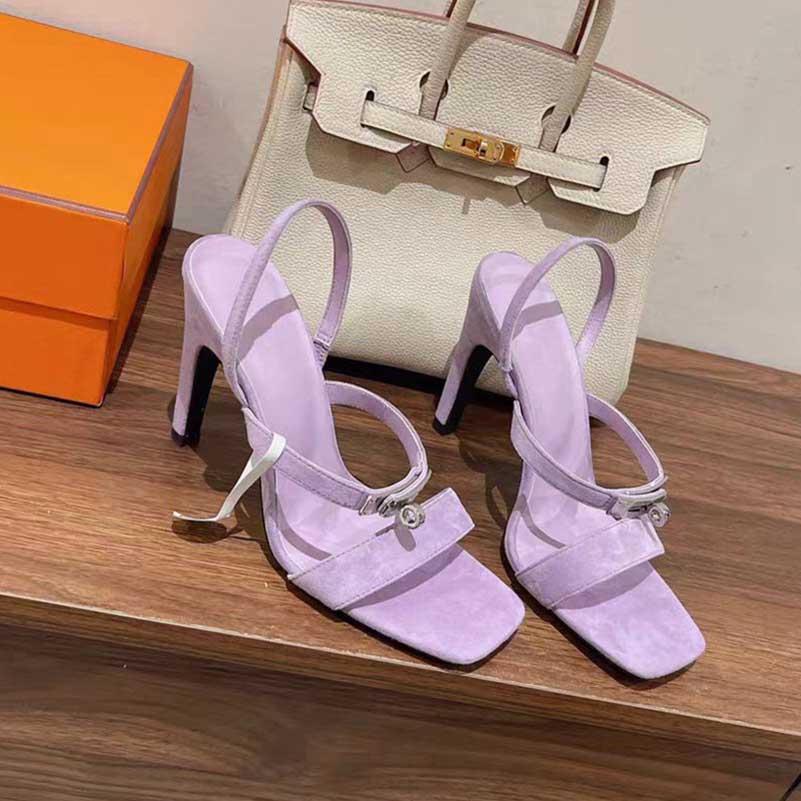 Women's Shoes Square Toe High Heeled Sandals