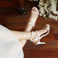 Women's High Heeled Sandals Open Toe Dress Ankle Strap Heels