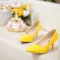 2.56 inches High Heels Faux Leather Shoes Party Dress Pumps