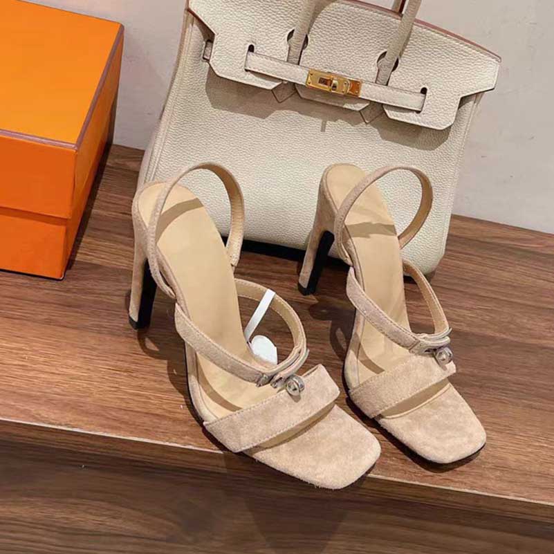 Women's Shoes Square Toe High Heeled Sandals