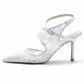 Lace Wedding Heels Ankle Strap Pumps Party Heeled Shoes