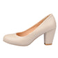 2.76" Chunky Heel Pumps Closed Toe Dress Shoes