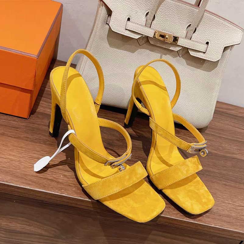 Women's Shoes Square Toe High Heeled Sandals