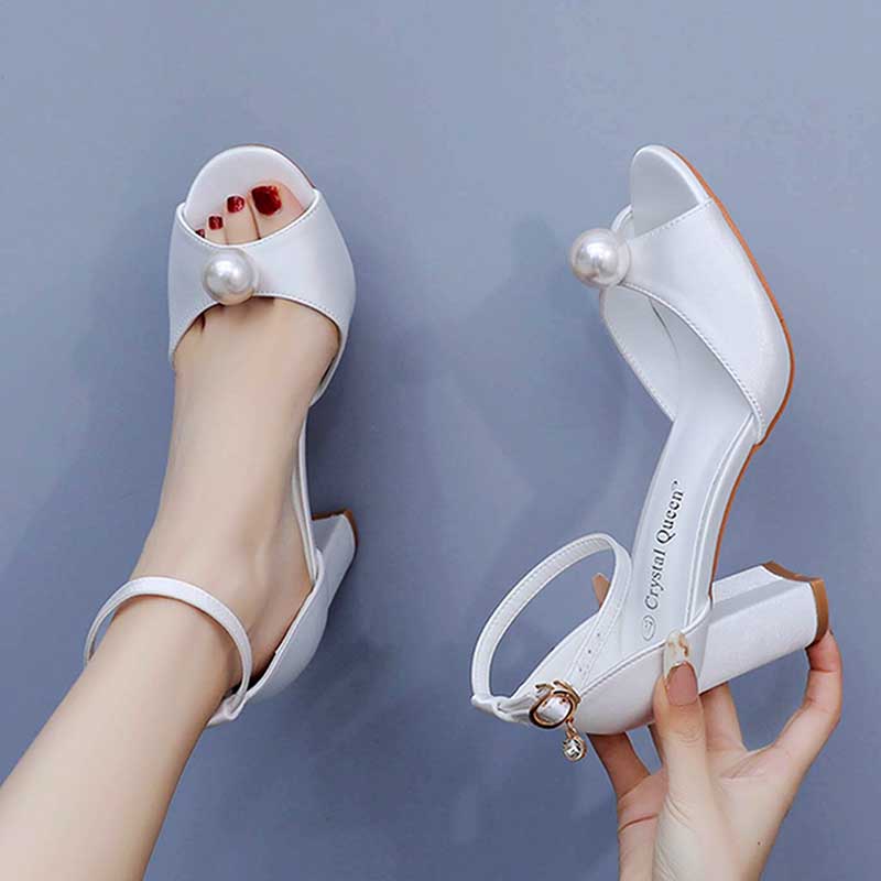 2.96" Satin Wedding Sandals Vintage Peep Toe Stiletto Heeled Shoes