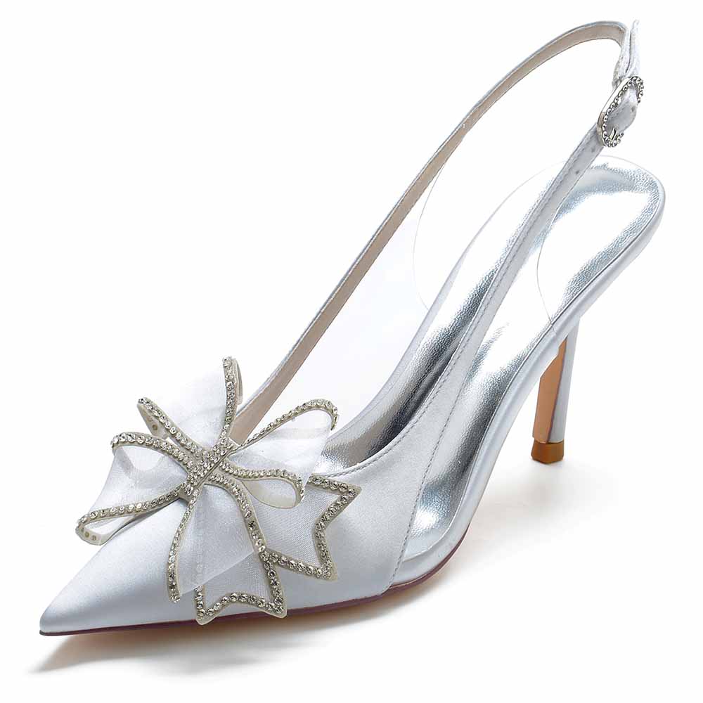 Womens Slingback Heels Bridal Party Pumps Formal Dress Shoes