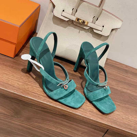 Women's Shoes Square Toe High Heeled Sandals