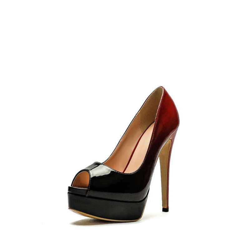 Stylish 5.91 inch high heel party shoes by SD Dresscode & Fashiontrends with a peep toe design
