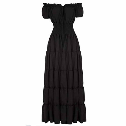 Costume Medieval Chemise Dress Pirate Peasant Dress Bohemian Long Dress For Women