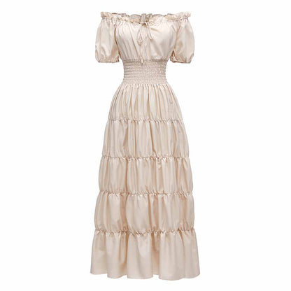 Costume Medieval Chemise Dress Pirate Peasant Dress Bohemian Long Dress For Women