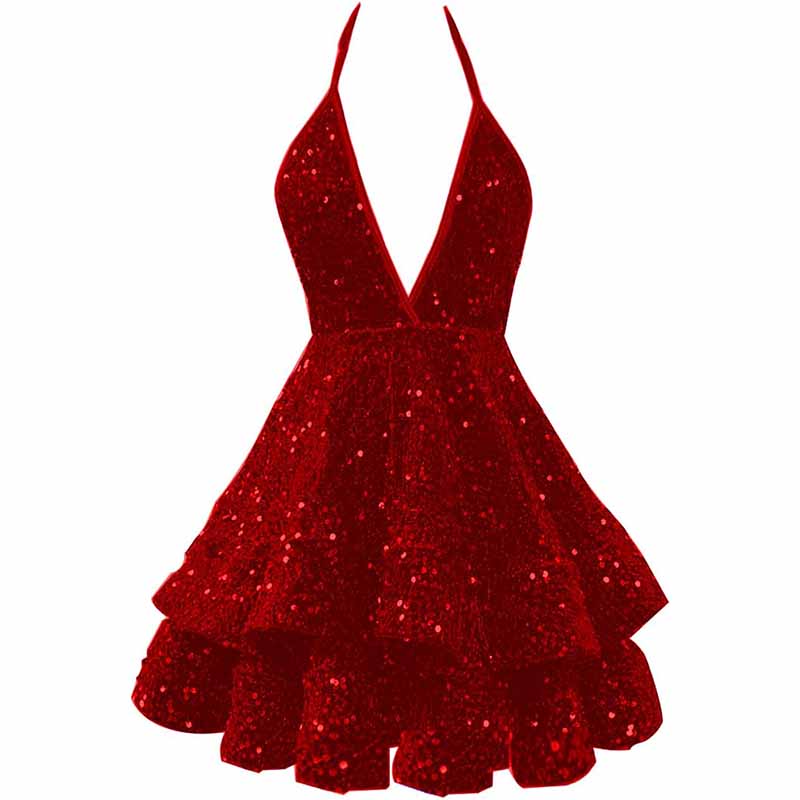 Short Homecoming Dresses Sparkly Halter Tiered Mini Cocktail Evening P SD Dresscode & Fashiontrends Short Homecoming Dresses Sparkly Halter Tiered Mini Cocktail Evening P SD Dresscode & Fashiontrends
