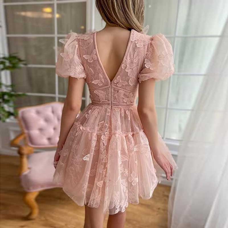 Women Mini Tulle Prom Dress Flower Embroidery Dress Short Formal Homec SD Dresscode & Fashiontrends Women Mini Tulle Prom Dress Flower Embroidery Dress Short Formal Homec SD Dresscode & Fashiontrends