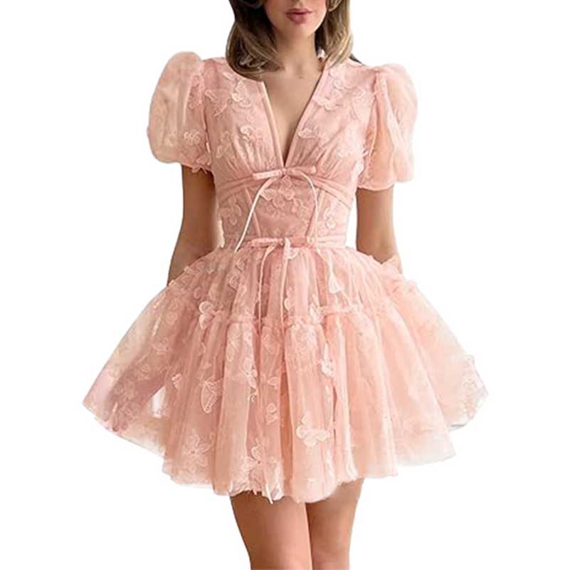 Women Mini Tulle Prom Dress Flower Embroidery Dress Short Formal Homec SD Dresscode & Fashiontrends Women Mini Tulle Prom Dress Flower Embroidery Dress Short Formal Homec SD Dresscode & Fashiontrends