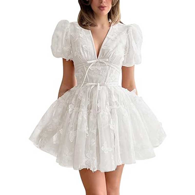 Women Mini Tulle Prom Dress Flower Embroidery Dress Short Formal Homec SD Dresscode & Fashiontrends Women Mini Tulle Prom Dress Flower Embroidery Dress Short Formal Homec SD Dresscode & Fashiontrends