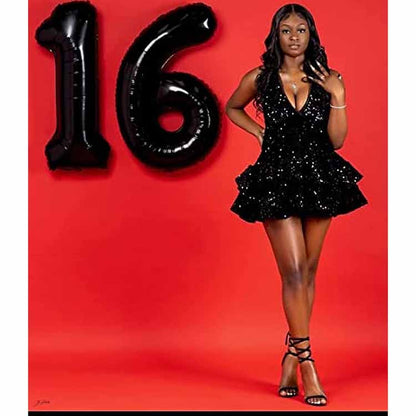 Short Homecoming Dresses Sparkly Halter Tiered Mini Cocktail Evening Party Dresses