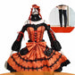 Red and Black Court Princess Dress Halloween Costume lolita Gothic Dress