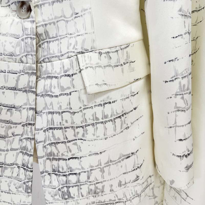 Ivory animal print suit for women by SD Dresscode featuring a stylish design and chic details