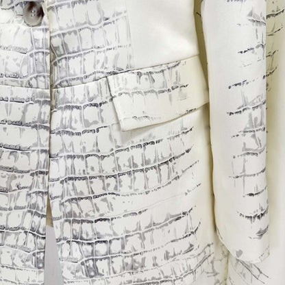 Ivory animal print suit for women by SD Dresscode featuring a stylish design and chic details